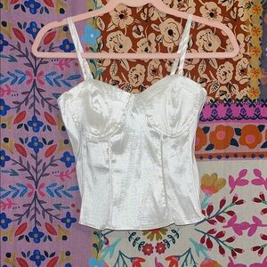 Forever 21 White Satin Camisole Top(WORN ONCE)